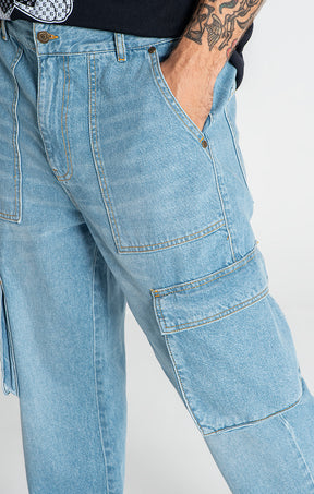 Light Blue Street Cargo Jeans