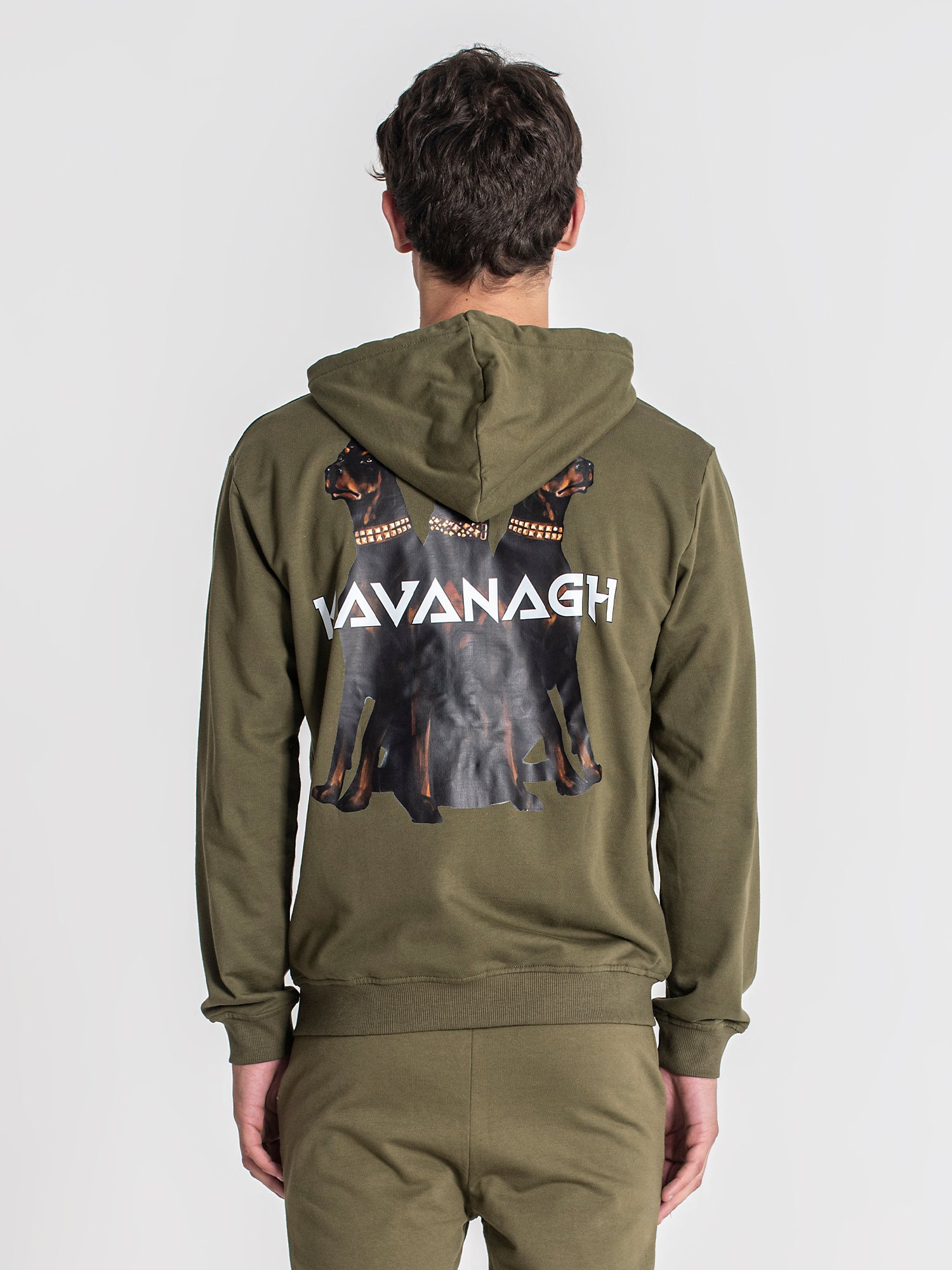 zip jackets / Army Green Anger Hoodie Jacket