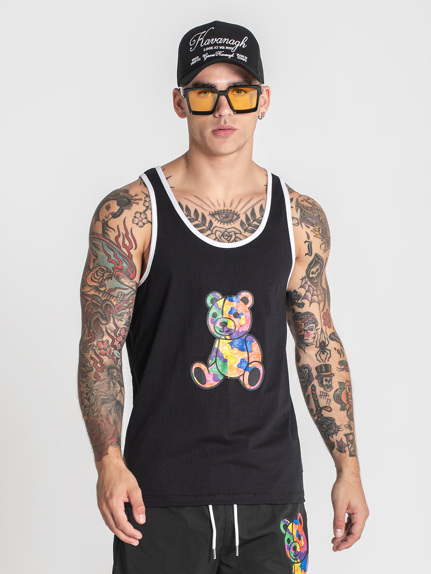 tank tops / Black Gummy Tanktop