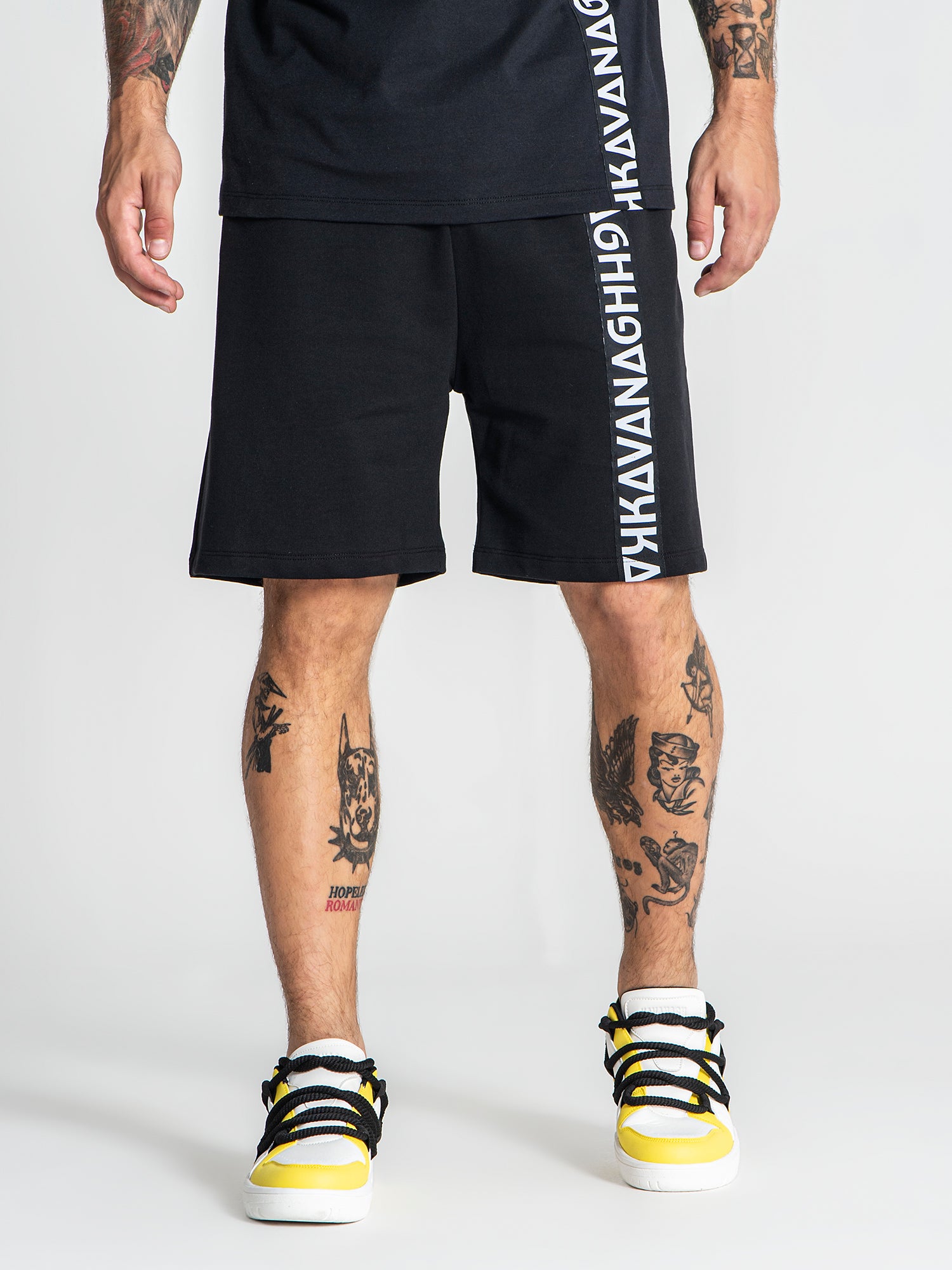 Black Futura Tape Shorts