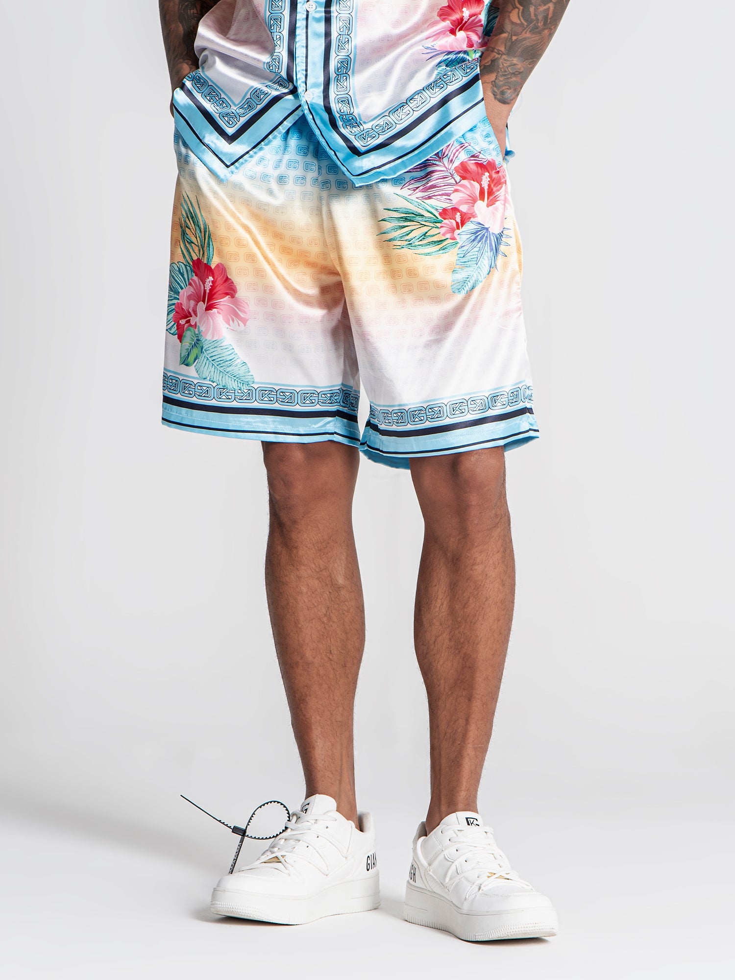 Blue Tropicana Shorts