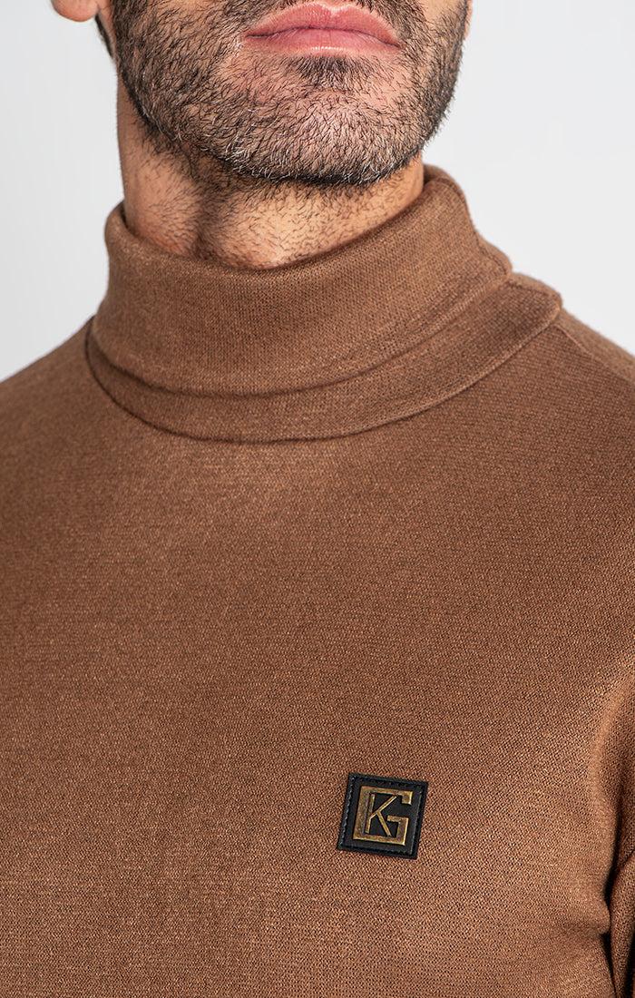 sweats / Brown Smooth Turtleneck