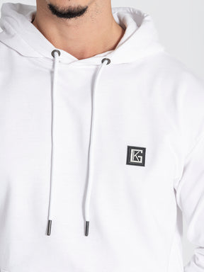 hoodies / White GK Plaque Hoodie