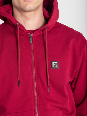 zip jackets / Burgundy Saint Hoodie Jacket