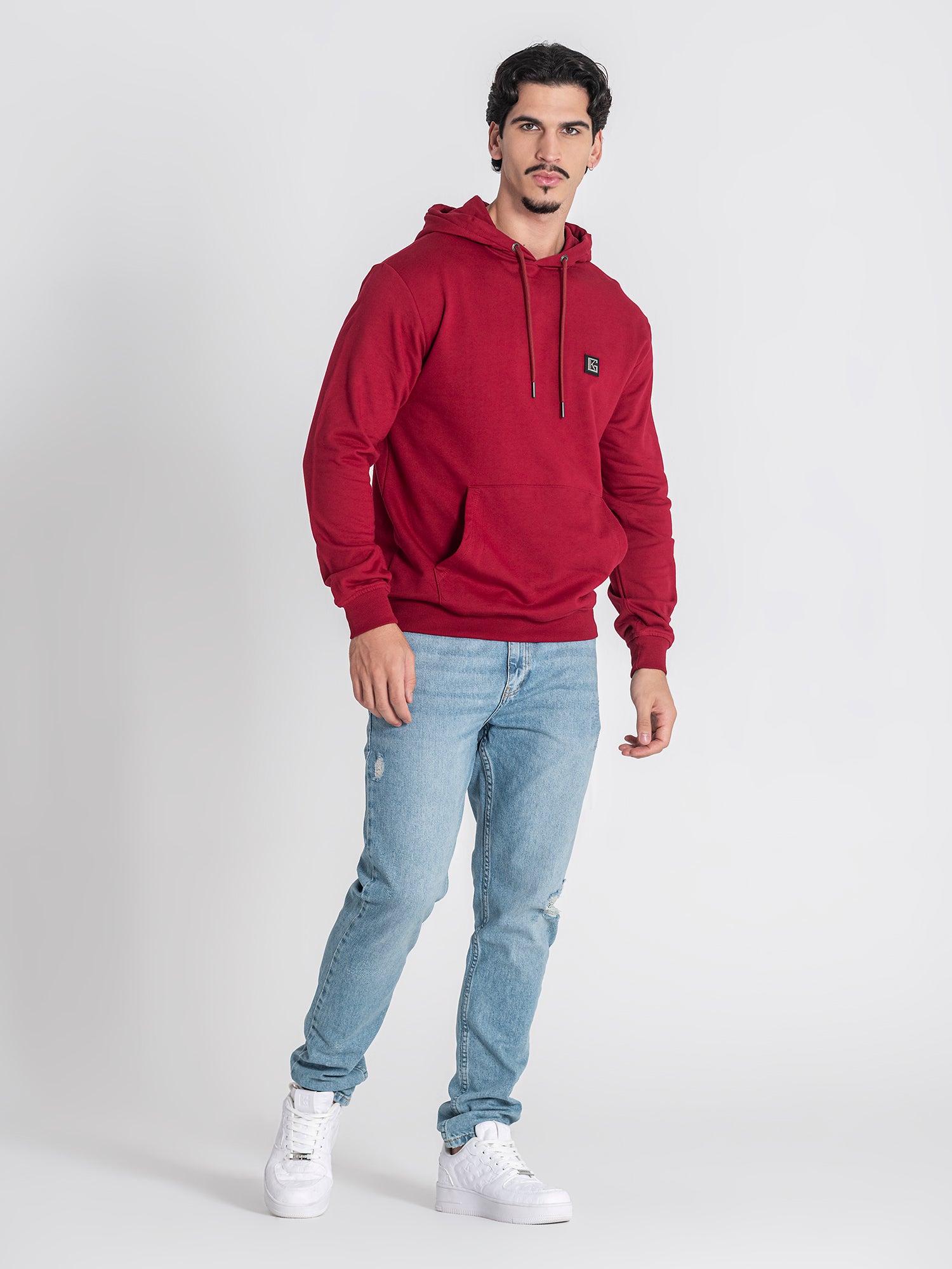 hoodies / Burgundy GK Plaque Hoodie