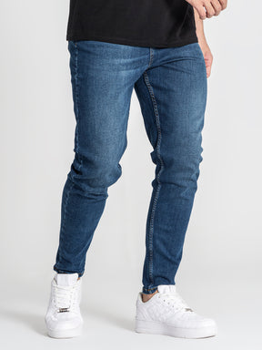 jeans / Dark Blue Carrot Leg Jeans