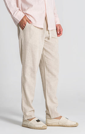 pants / Beige Linen Pants