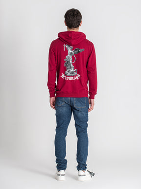 hoodies / Burgundy Warrior Angel Hoodie