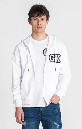 zip jackets / White Hoodie Jacket