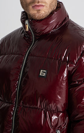 Burgundy Alien Puffer Jacket