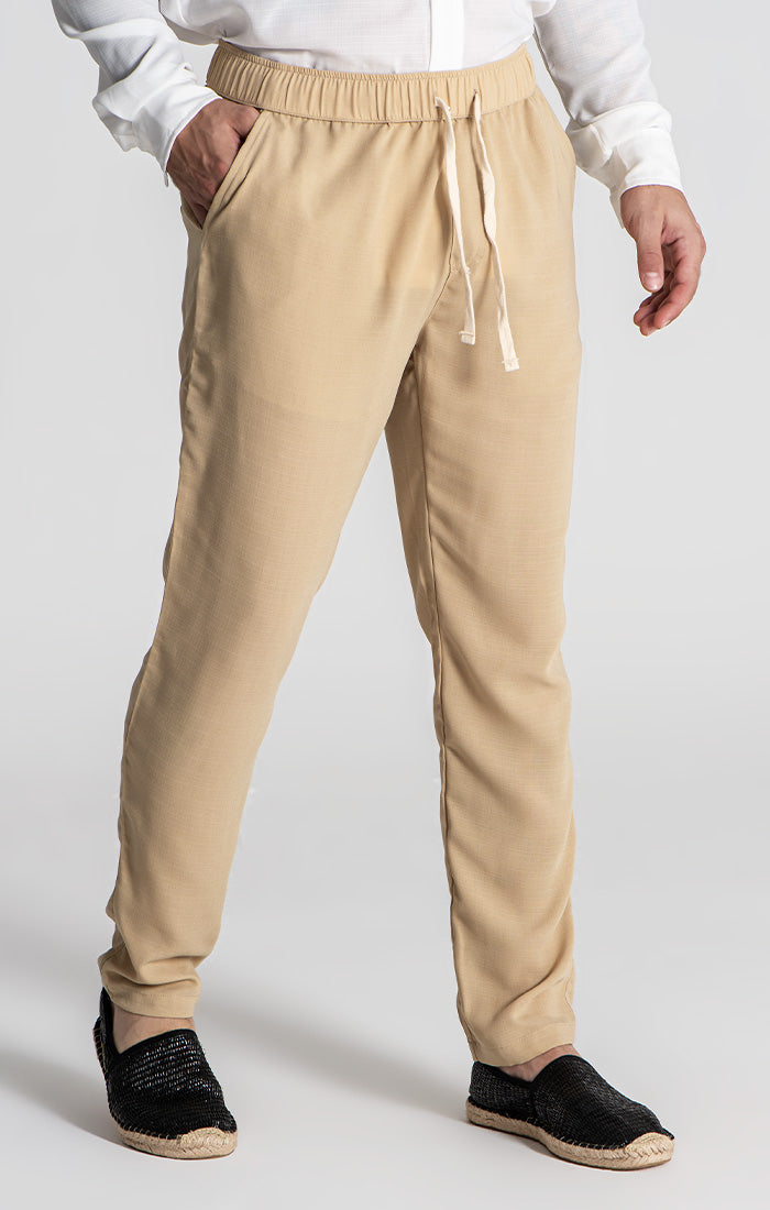 Beige Linen Pants