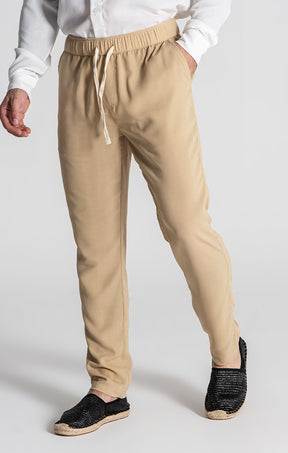 Beige Linen Pants