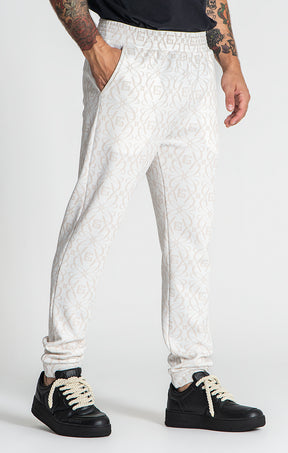 White Nouveau Joggers