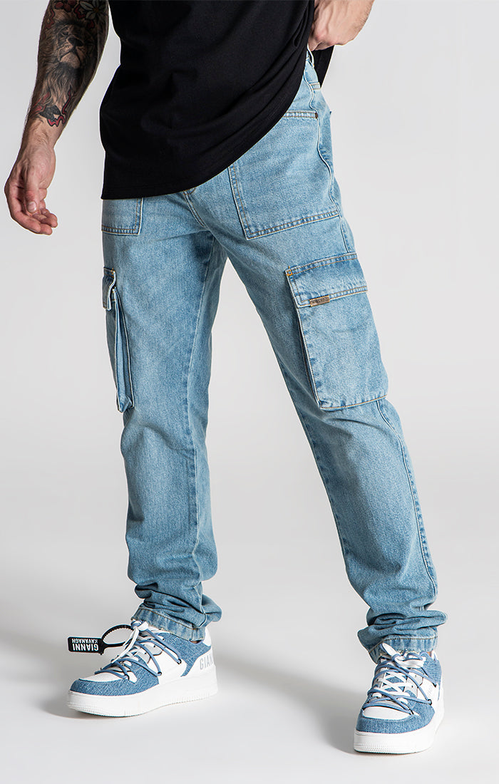 Light Blue Discover Cargo Jeans