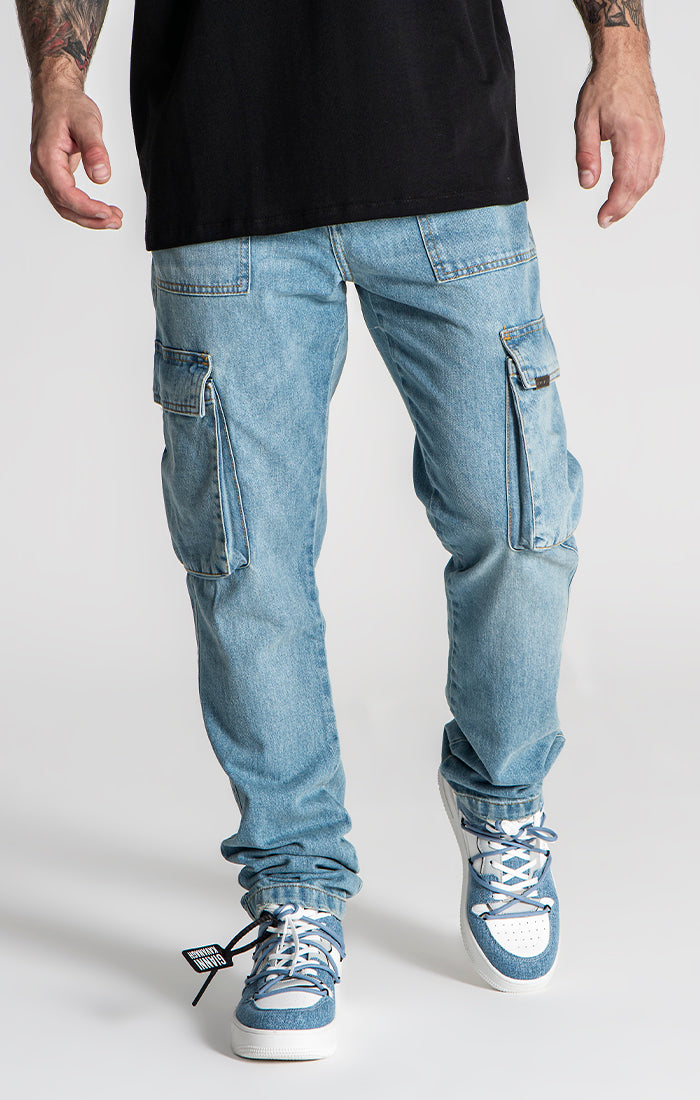 Light Blue Discover Cargo Jeans