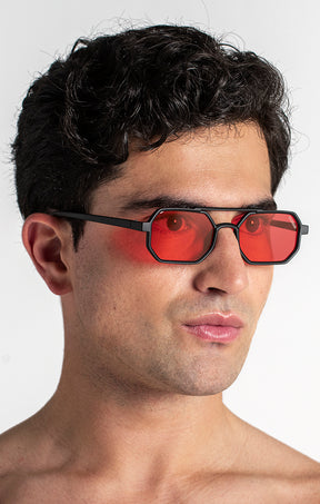 Red Hexa Sunglasses